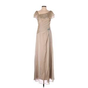 Jade by Jasmine Latte tan Cocktail Dress Gown Special Occasion Bridesmaid Prom